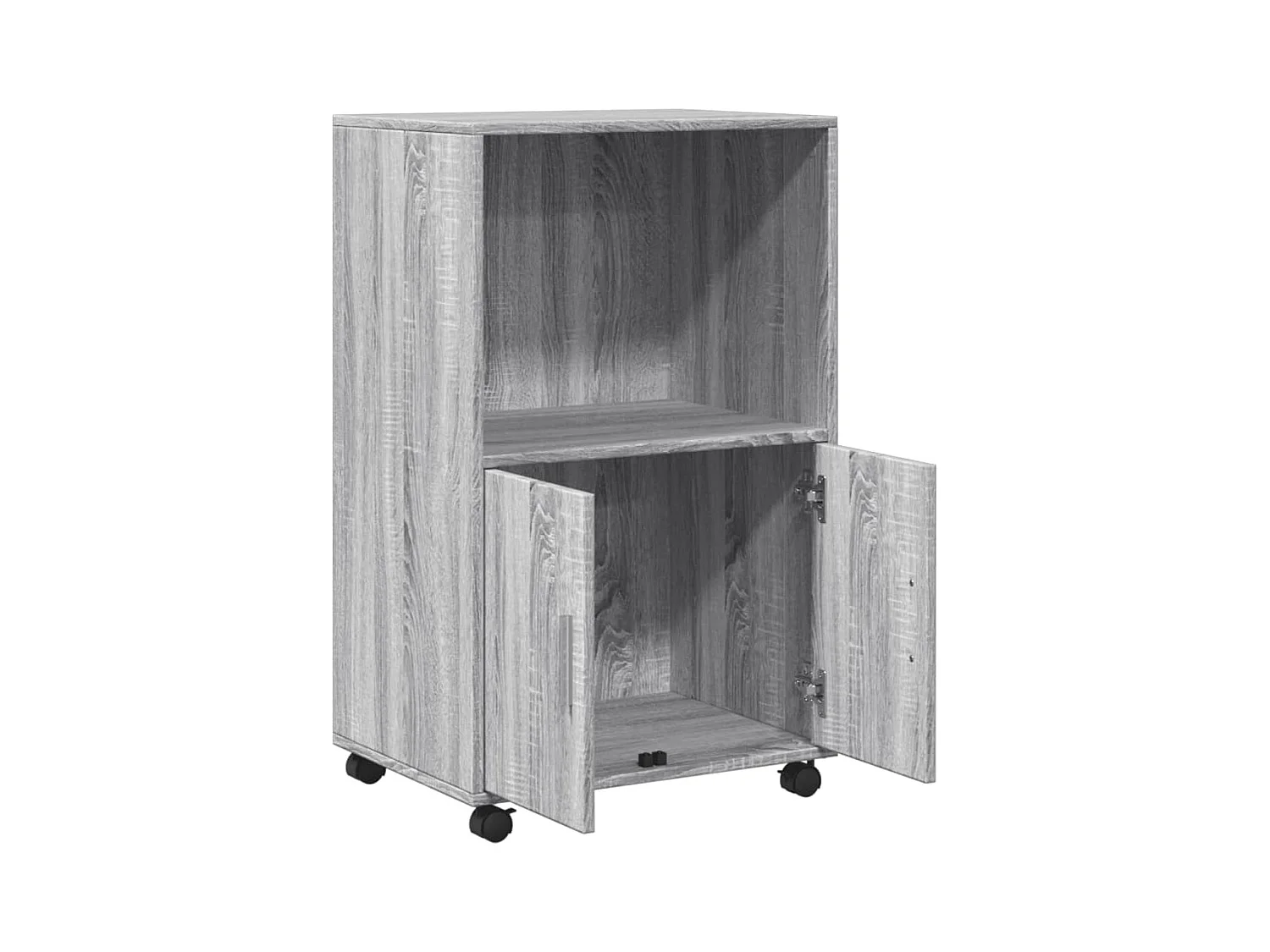 Armoire à roulettes sonoma gris 55x40x91 cm bois d'ingénierie