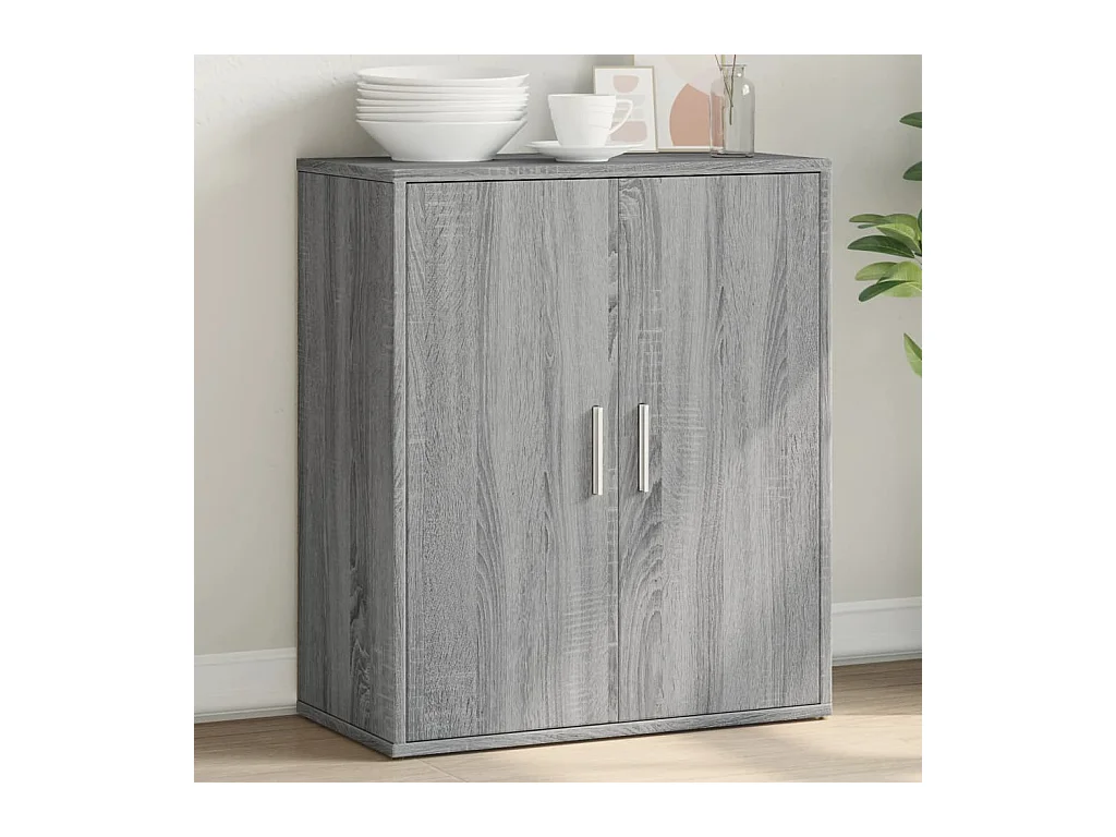 Credenza Sonoma grigia 60x31x70 cm in legno ingegnerizzato