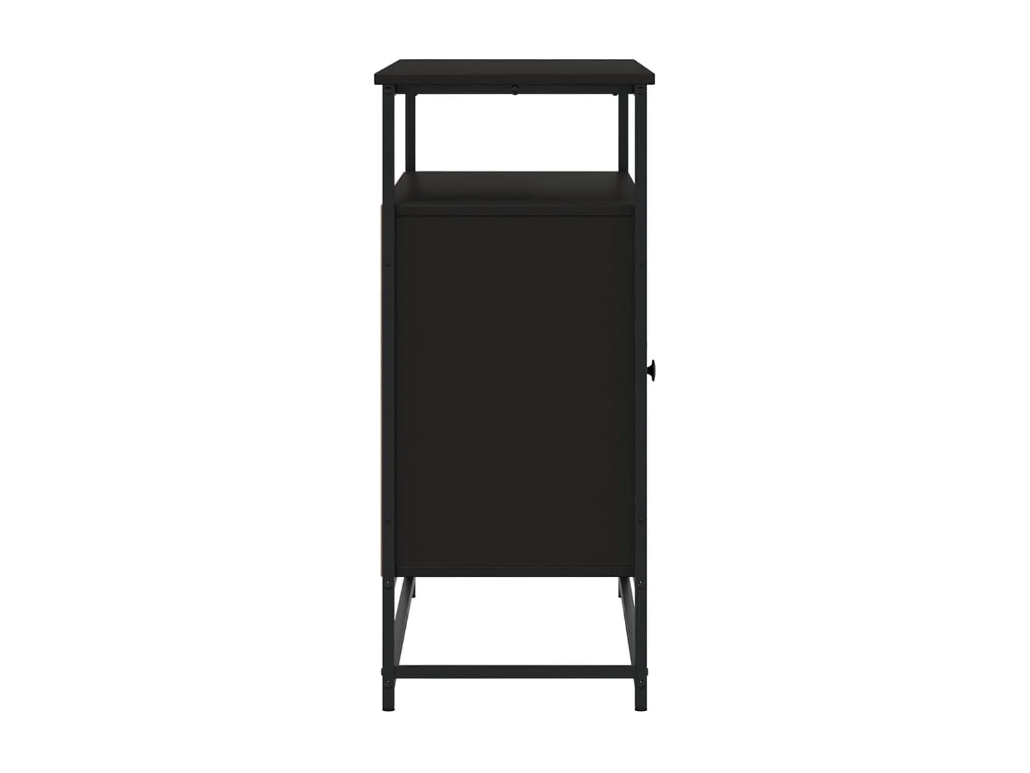 Buffet noir 100x35x80 cm bois d'ingénierie