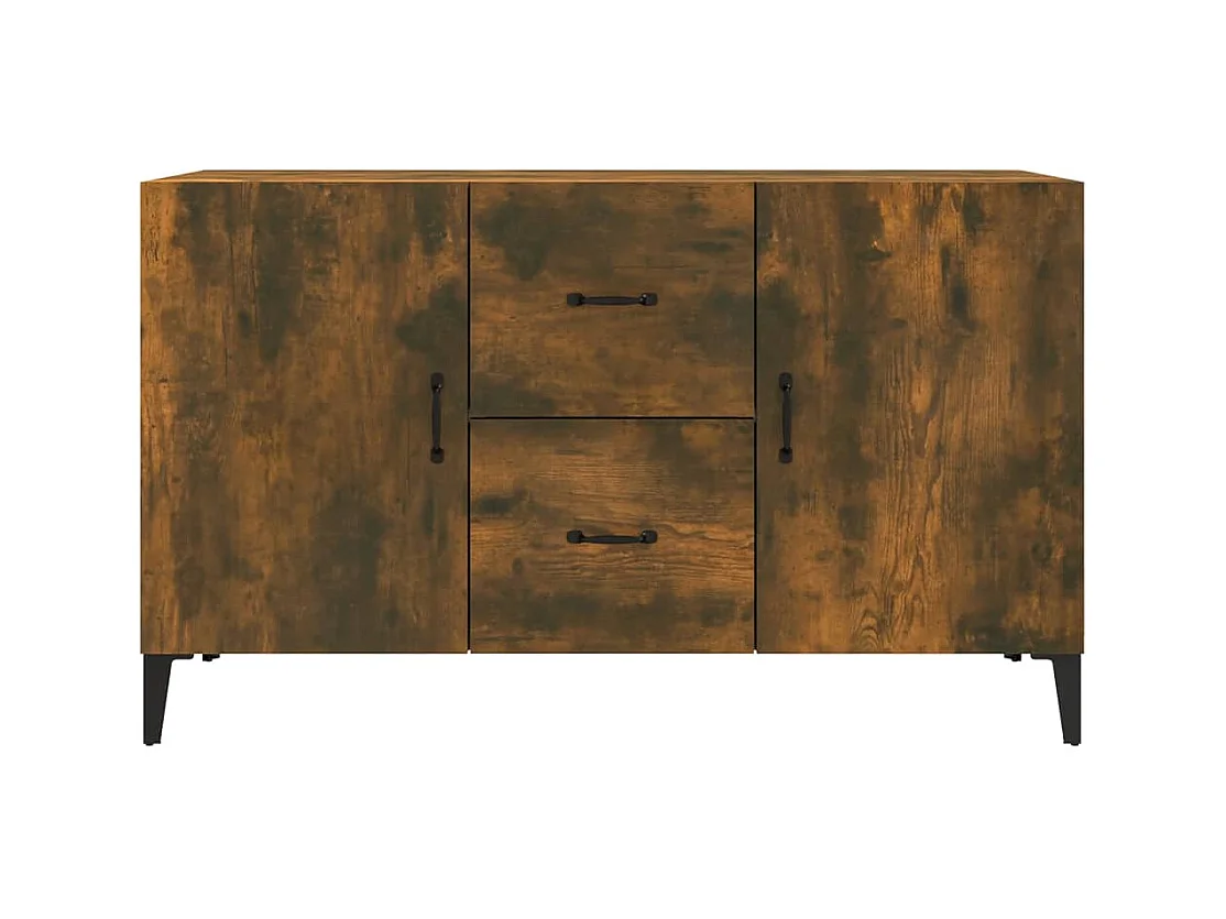Buffet chêne fumé 100x36x60 cm bois d'ingénierie