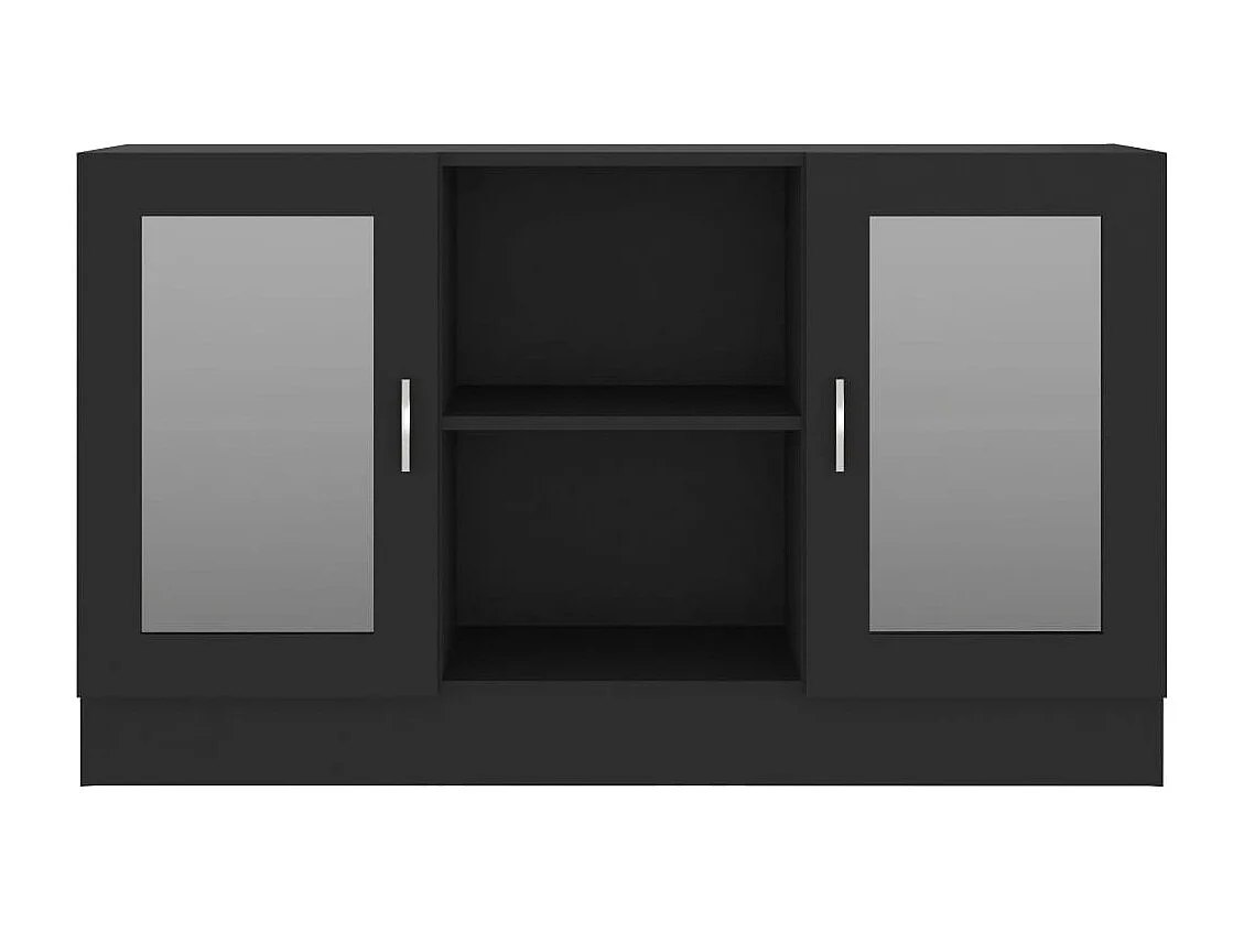 Armoire à vitrine Noir 120x30,5x70 cm Bois d'ingénierie