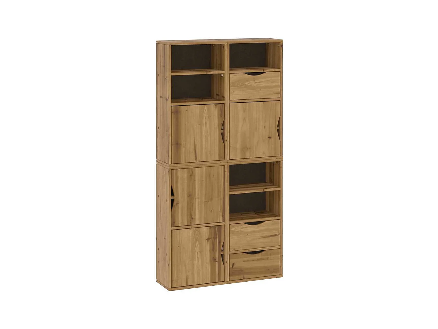 Armoires latérales 4 pcs ODDA 40x24x79 cm bois massif pin