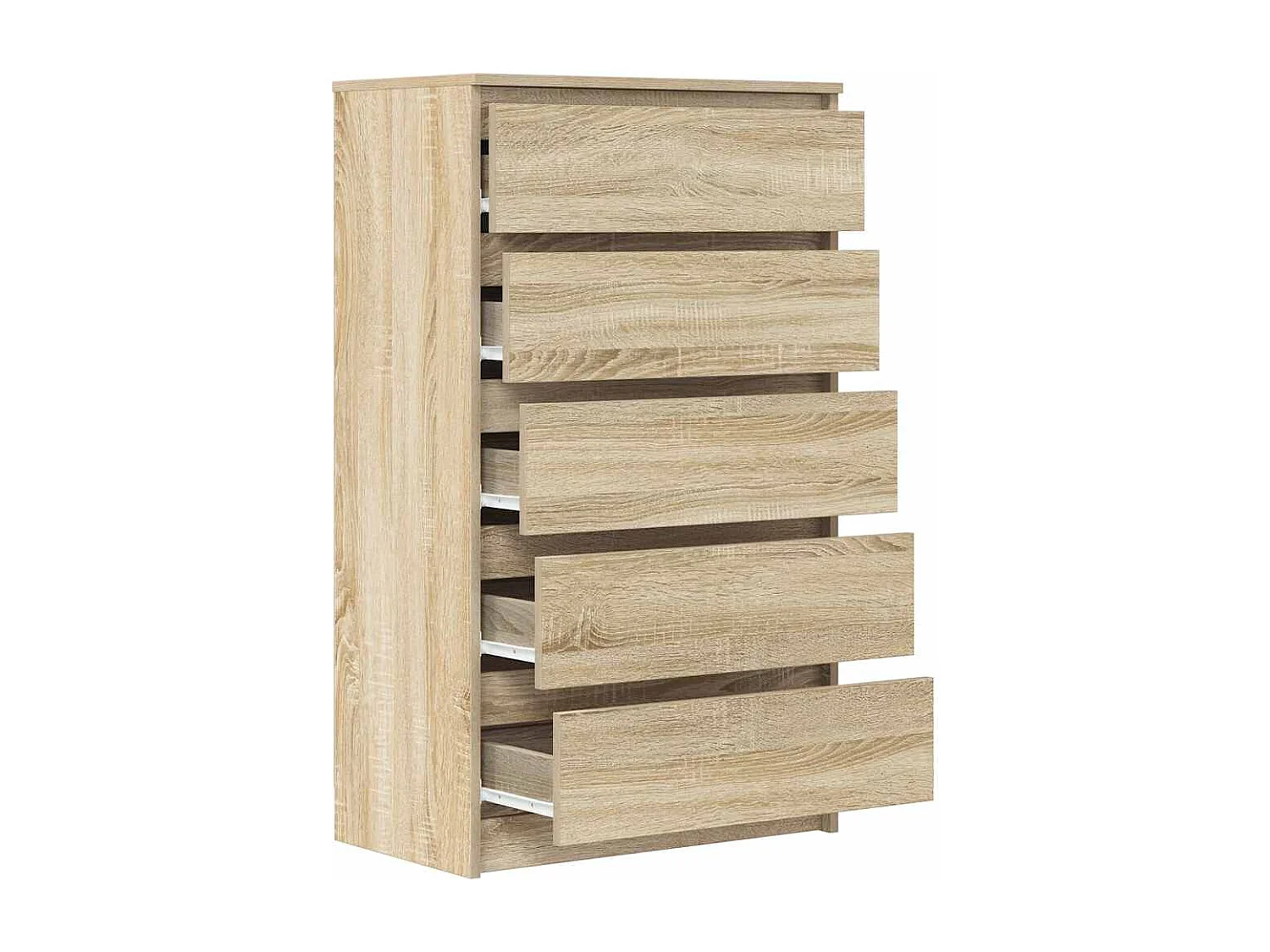 Sonoma eiken ladekast 60x36x103 cm bewerkt hout