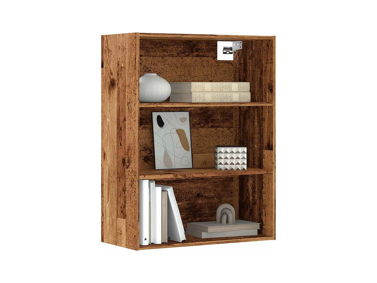 Mobiletto pensile in legno vecchio 69,5x32,5x90 cm