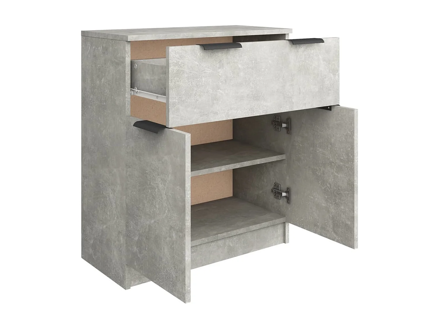 Betongrijs dressoir 60x30x70 cm bewerkt hout