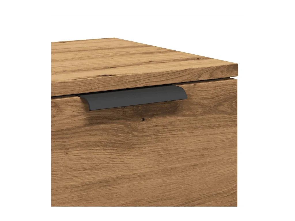 Buffet chêne artisanal 60x30x70 cm bois d'ingénierie