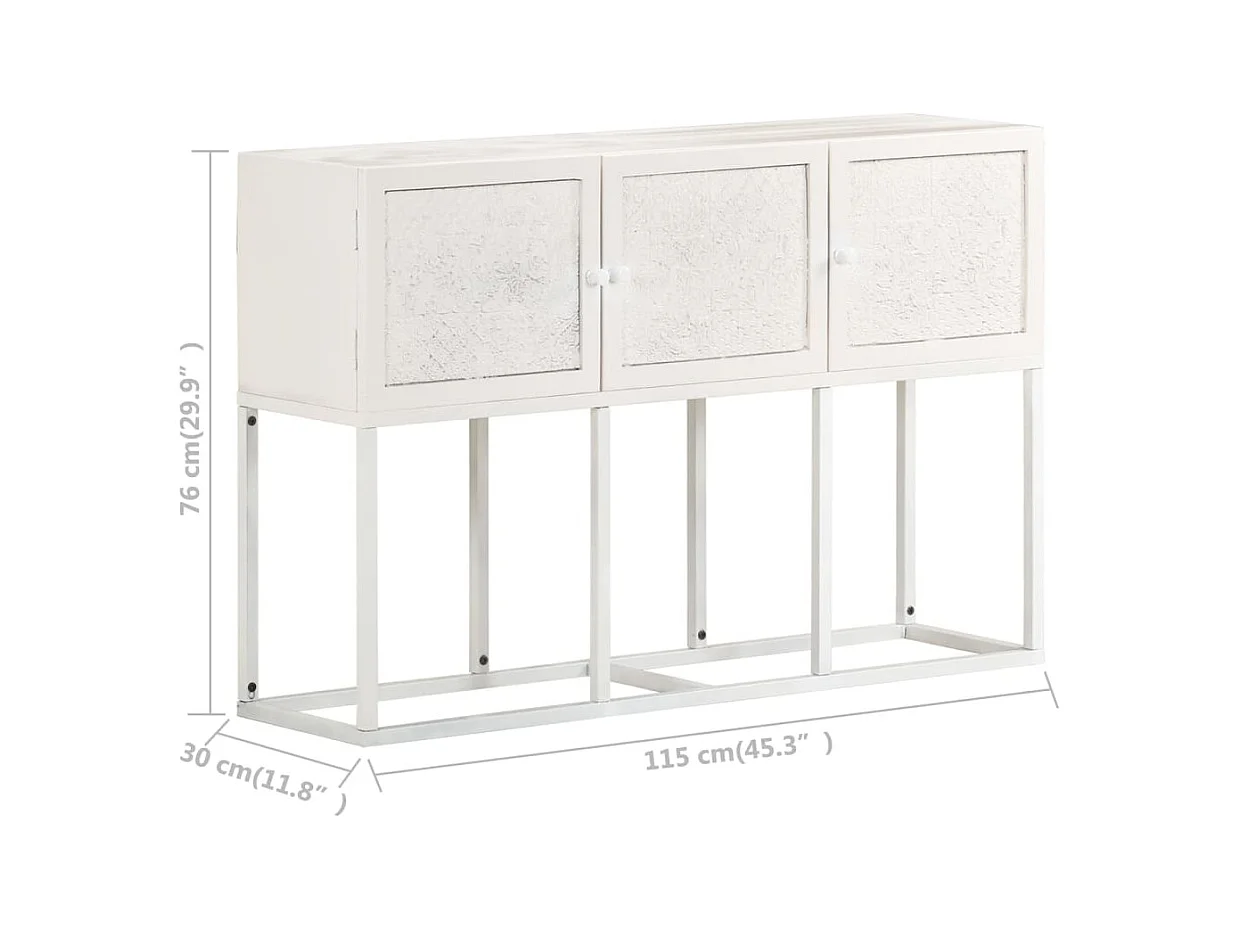 Credenza 115x30x76 cm Legno massello di mango