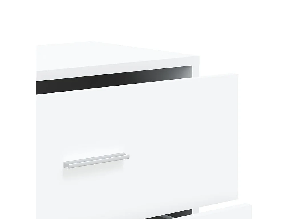 Buffets 3 pcs blanc 60x31x84 cm bois d'ingénierie