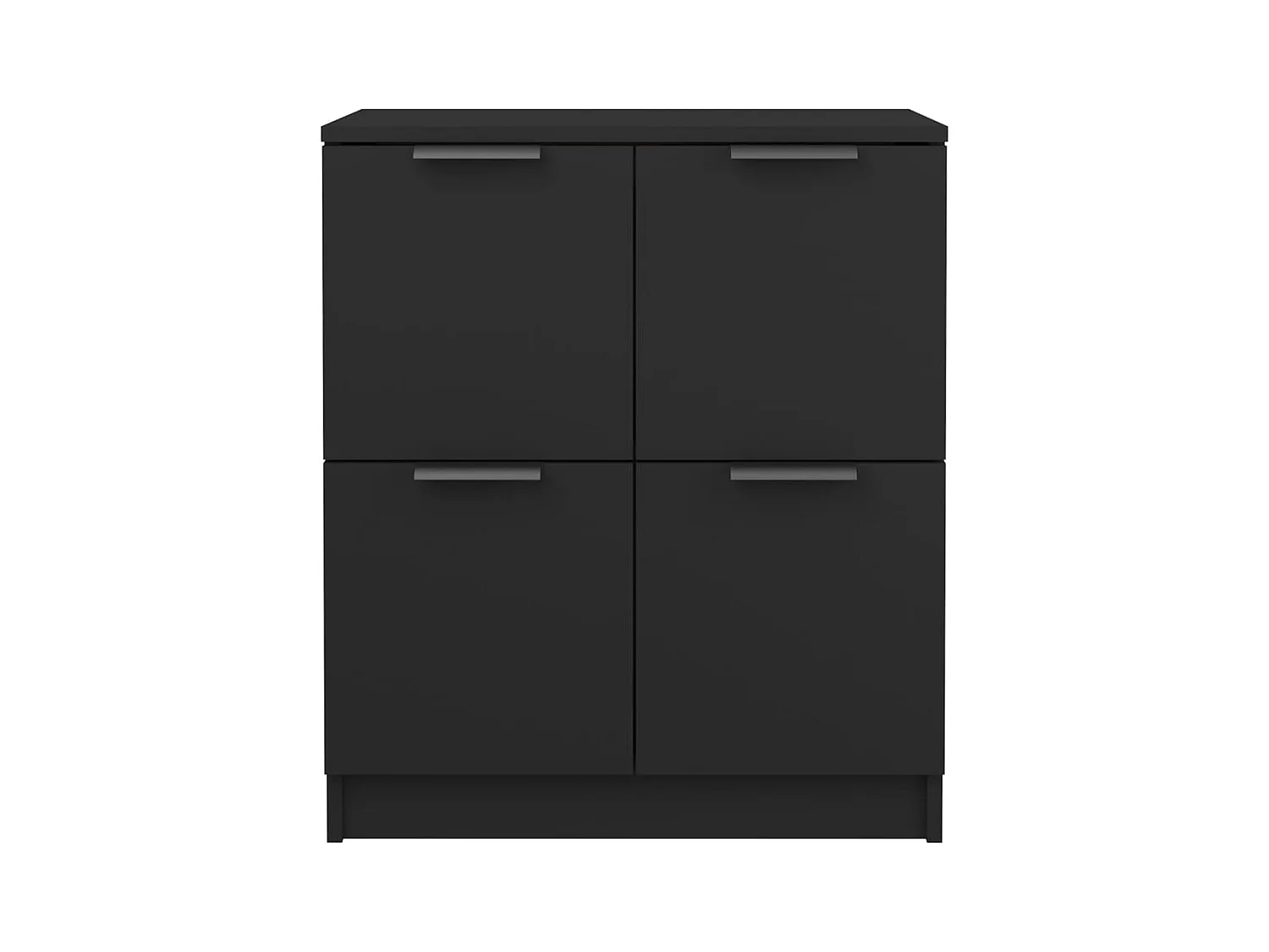 Buffet noir 60x30x70 cm bois d'ingénierie