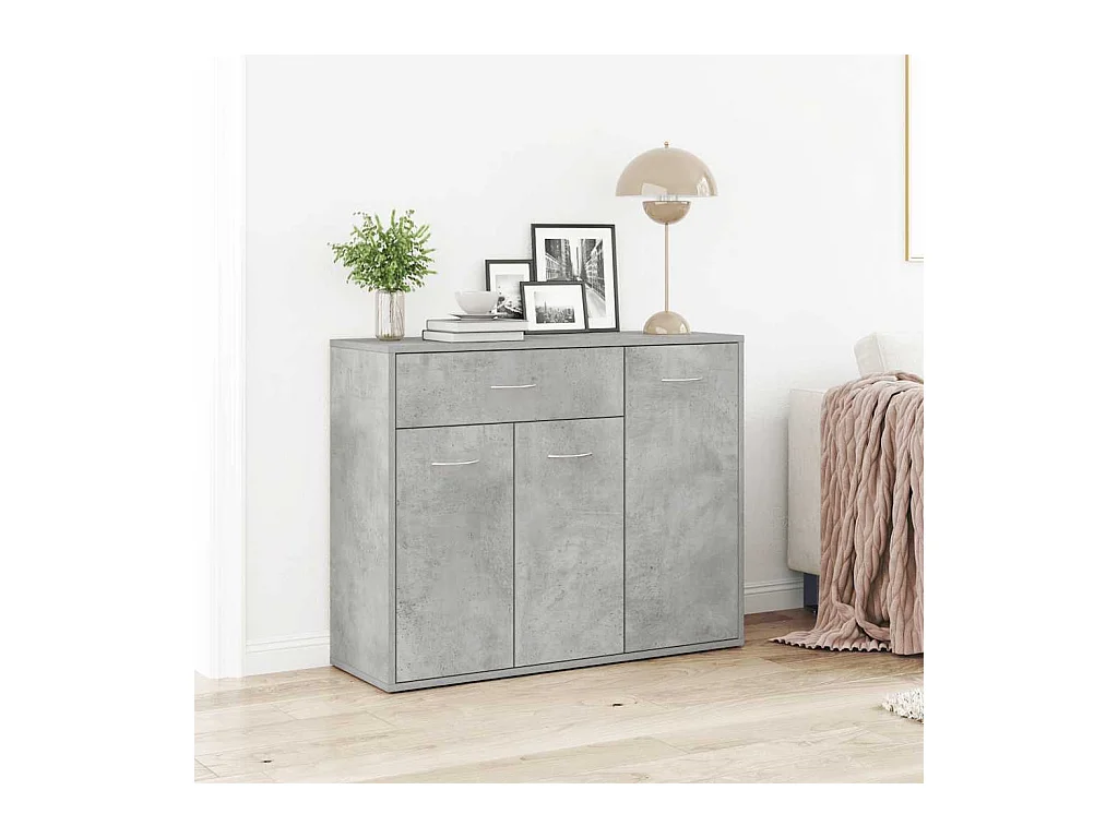 Buffet Gris béton 88x30x70 cm Bois d'ingénierie