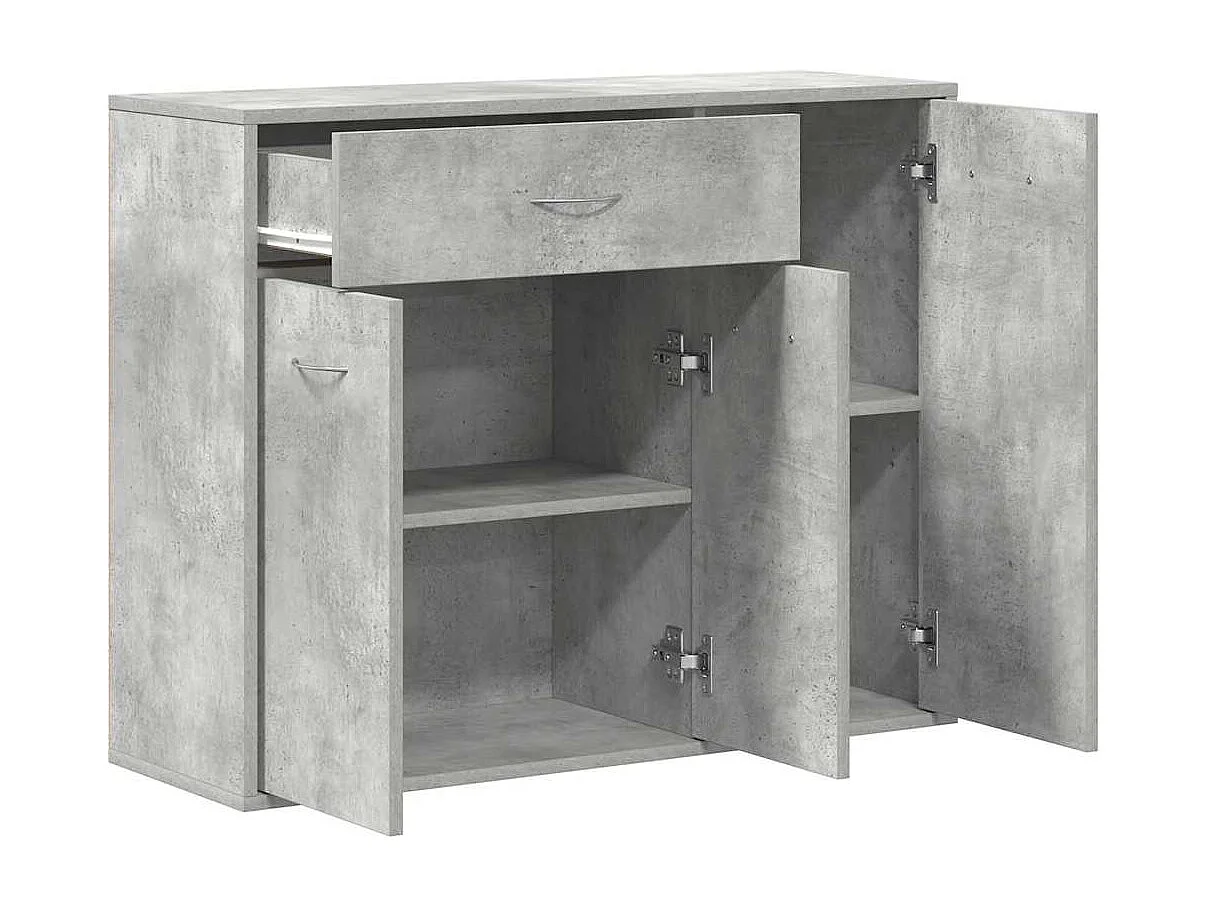 Buffet Gris béton 88x30x70 cm Bois d'ingénierie