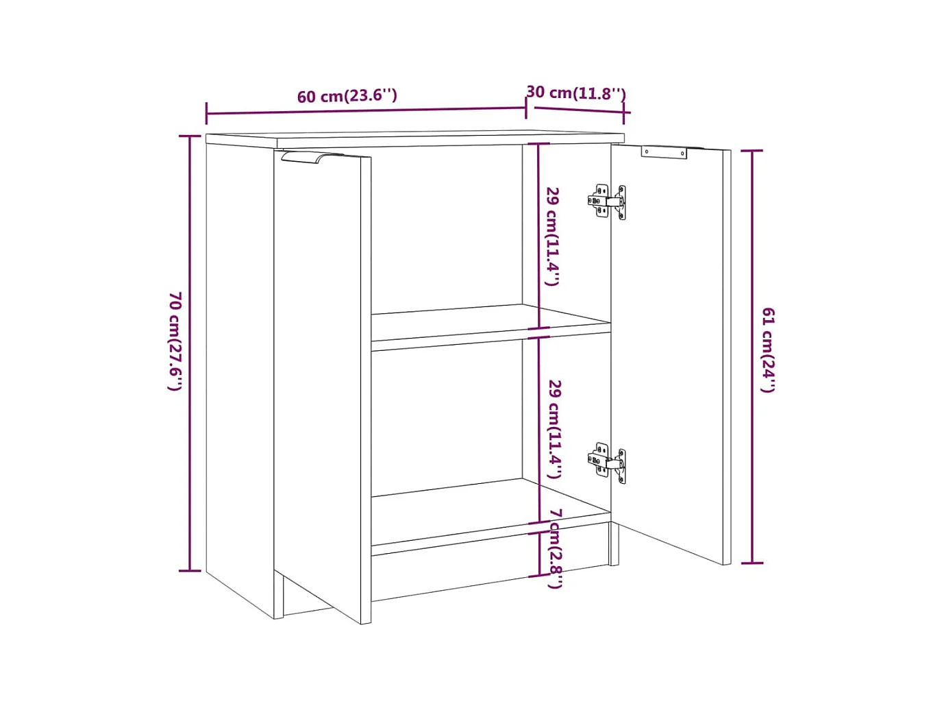 Buffets 3 pcs Chêne sonoma Bois d'ingénierie