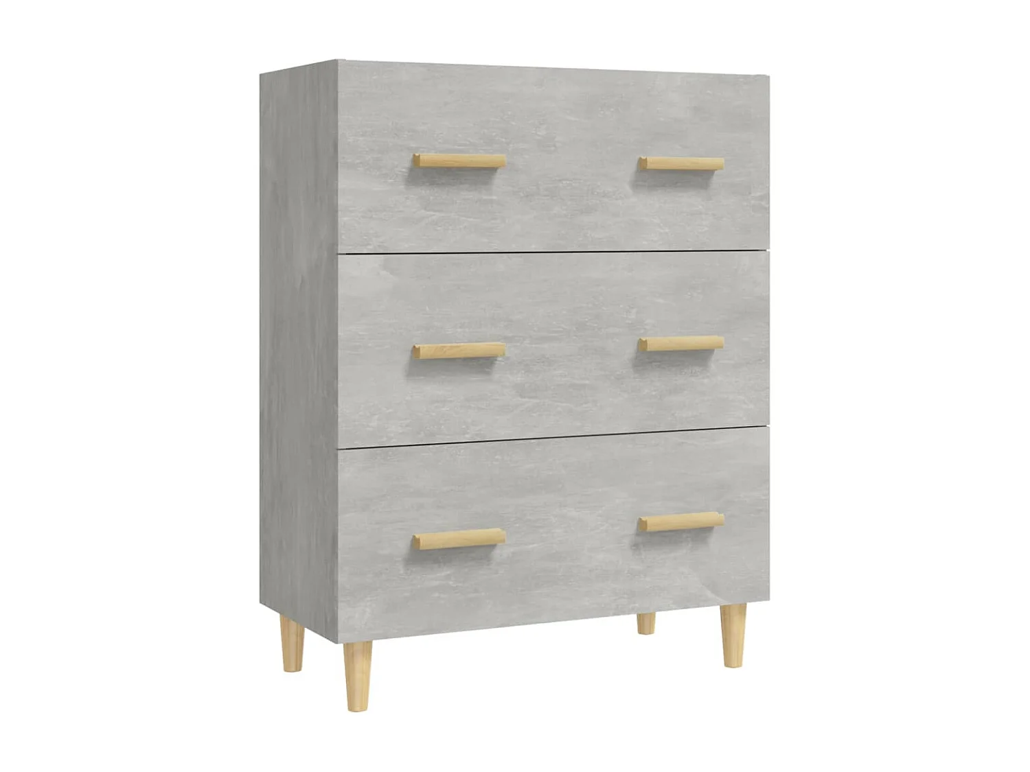 Buffet Gris béton 70x34x90 cm Bois d'ingénierie
