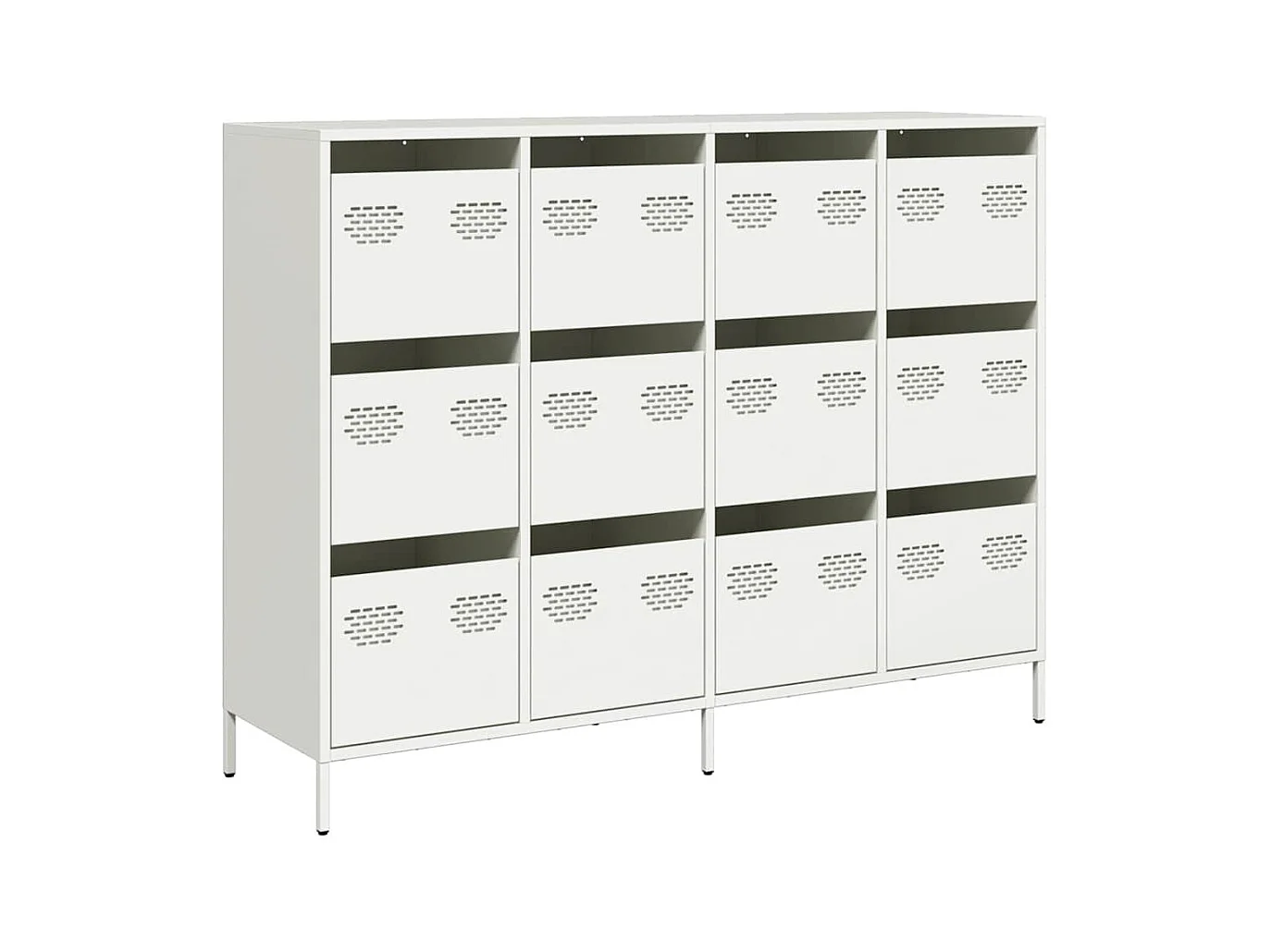 Buffet blanc 135x39x103,5 cm acier laminé à froid