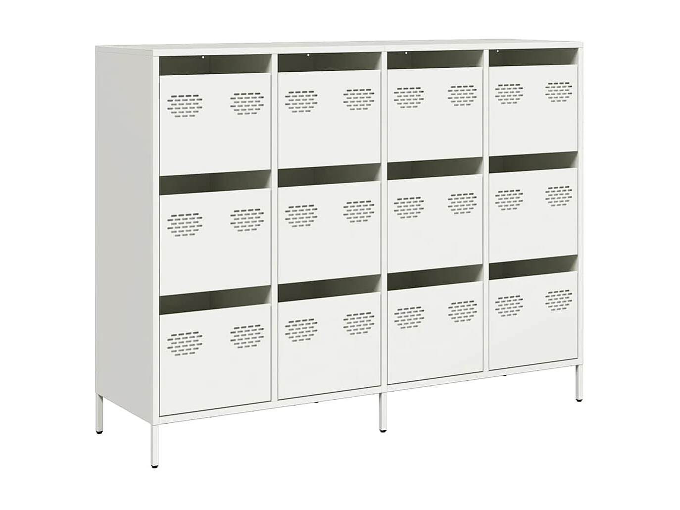 Buffet blanc 135x39x103,5 cm acier laminé à froid