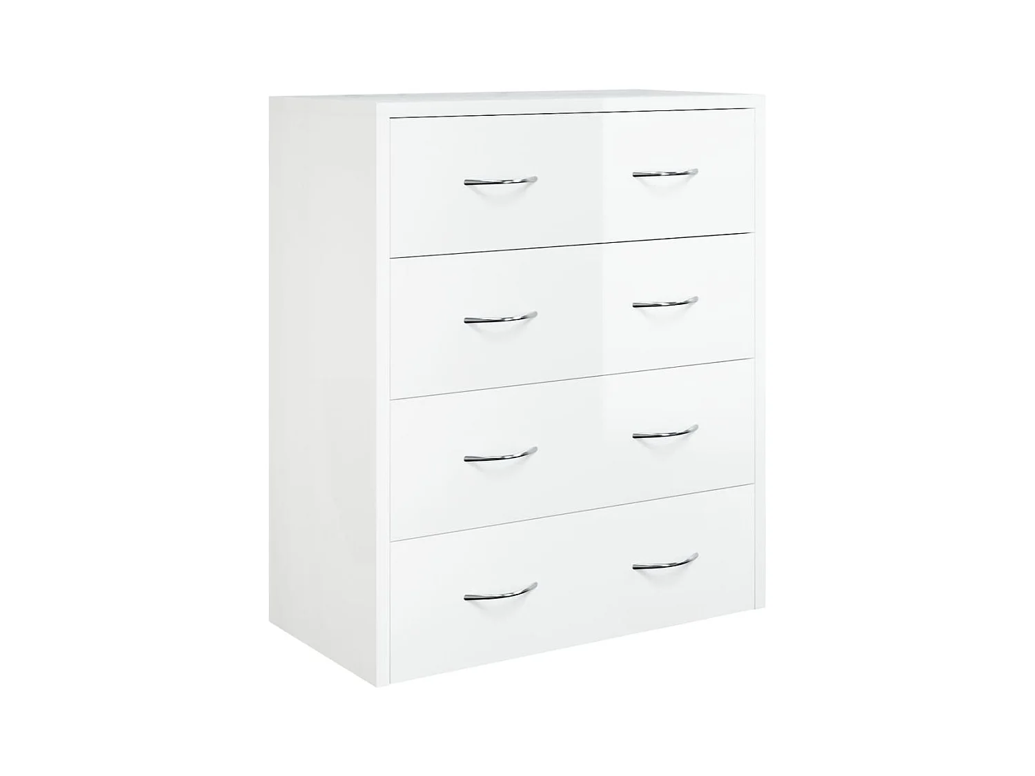 Buffet avec 4 tiroirs 60x30,5x71 cm Blanc brillant