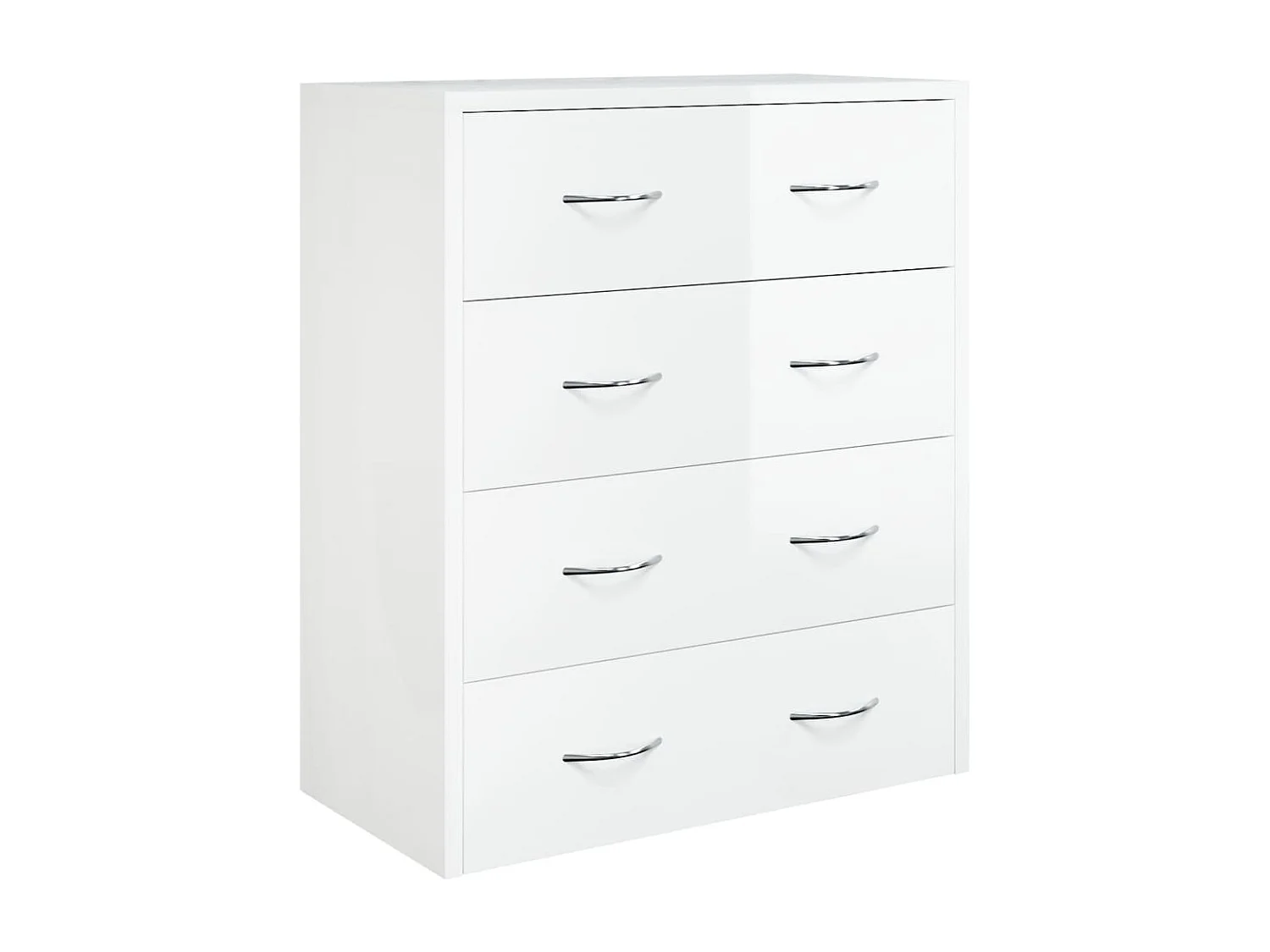 Buffet avec 4 tiroirs 60x30,5x71 cm Blanc brillant