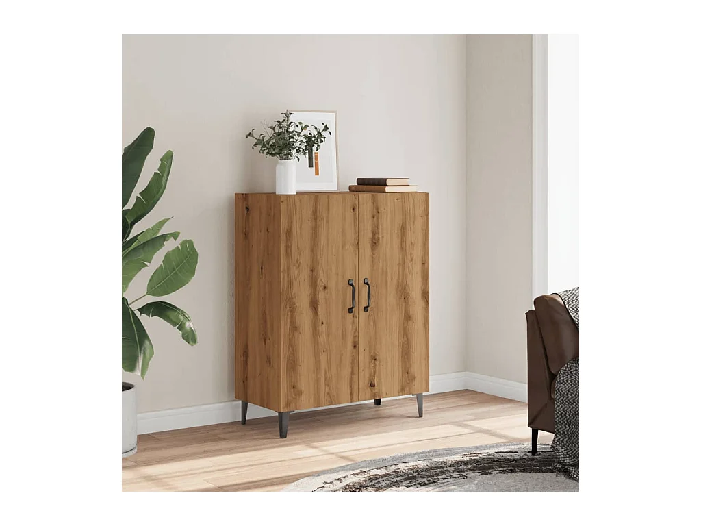Credenza artigianale in rovere 70x34x90 cm in legno ingegnerizzato