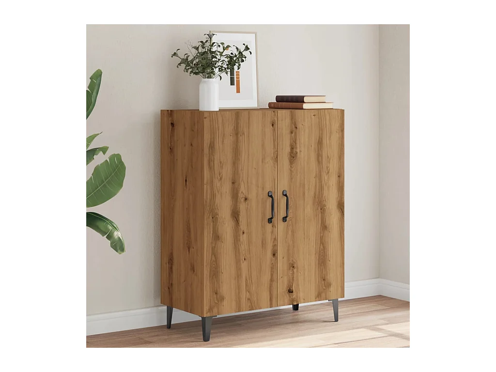 Credenza artigianale in rovere 70x34x90 cm in legno ingegnerizzato