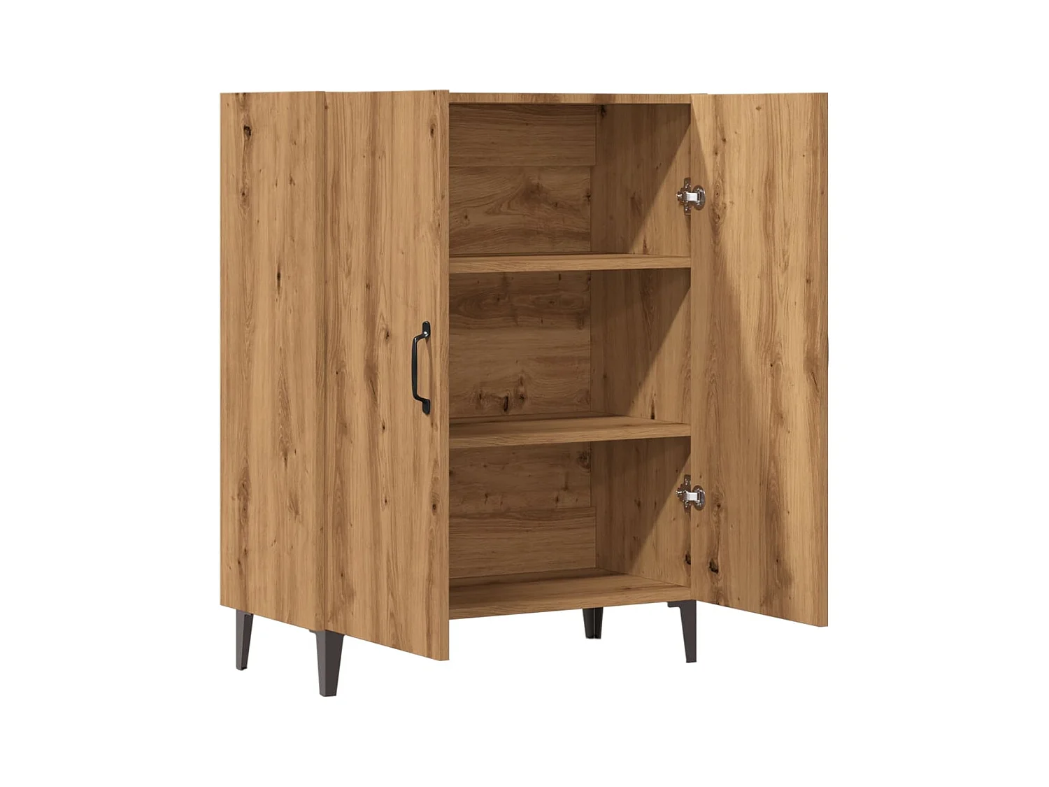 Credenza artigianale in rovere 70x34x90 cm in legno ingegnerizzato