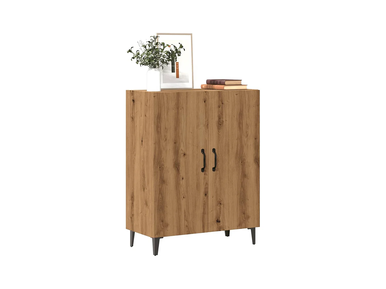 Buffet chêne artisanal 70x34x90 cm bois d'ingénierie