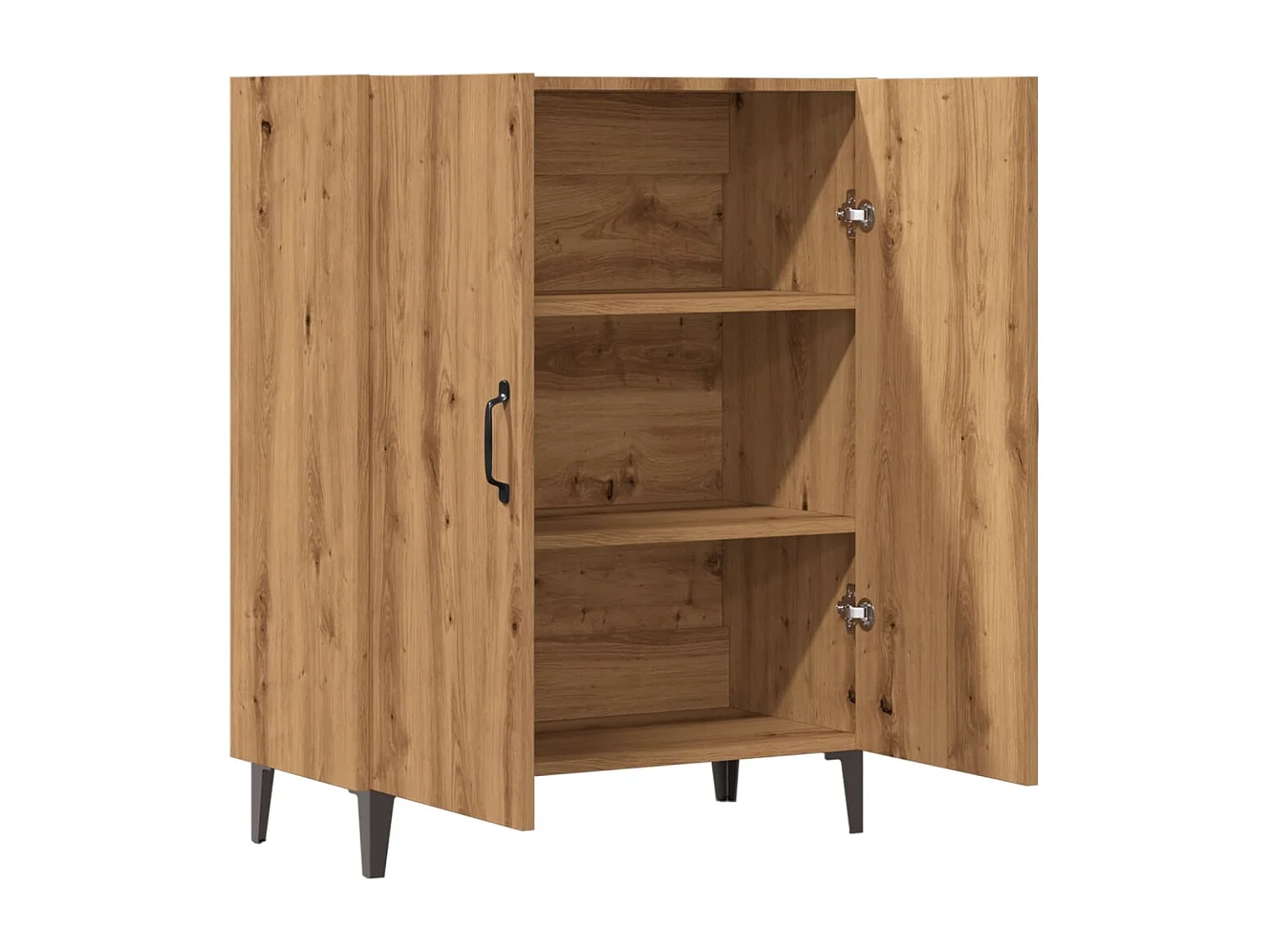 Buffet chêne artisanal 70x34x90 cm bois d'ingénierie