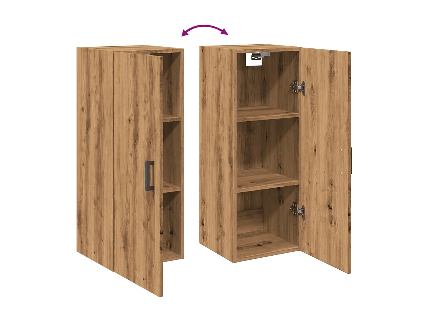 Armoire murale chêne artisanal 34,5x34x90 cm bois d'ingénierie