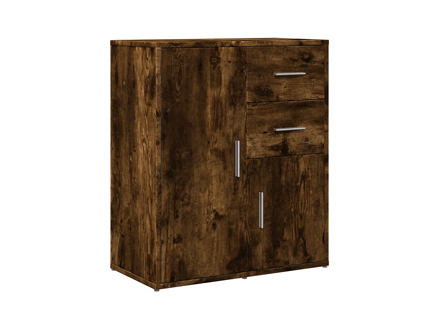 Credenza in rovere affumicato 60x31x70 cm in legno ingegnerizzato