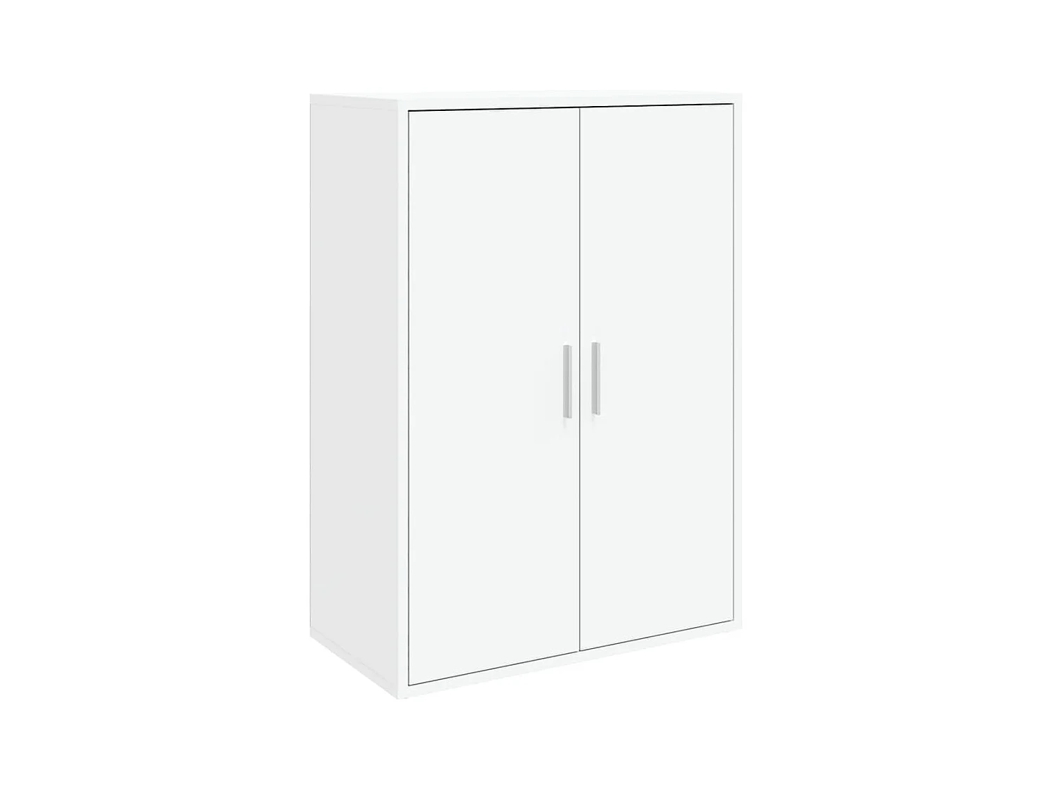 Buffets 2 pcs blanc 60x31x84 cm bois d'ingénierie