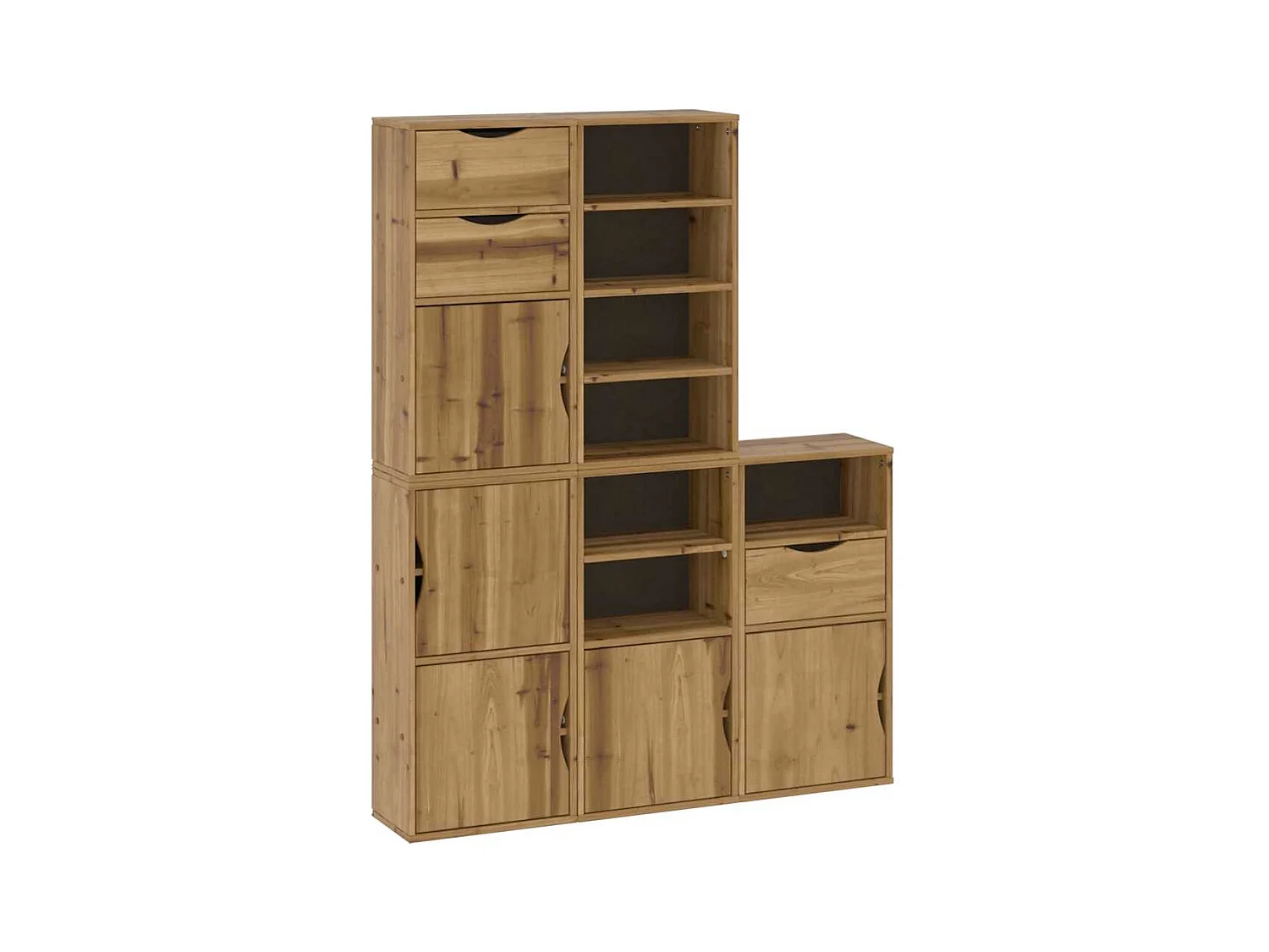 Armoires latérales 5 pcs ODDA 40x24x79 cm bois massif pin