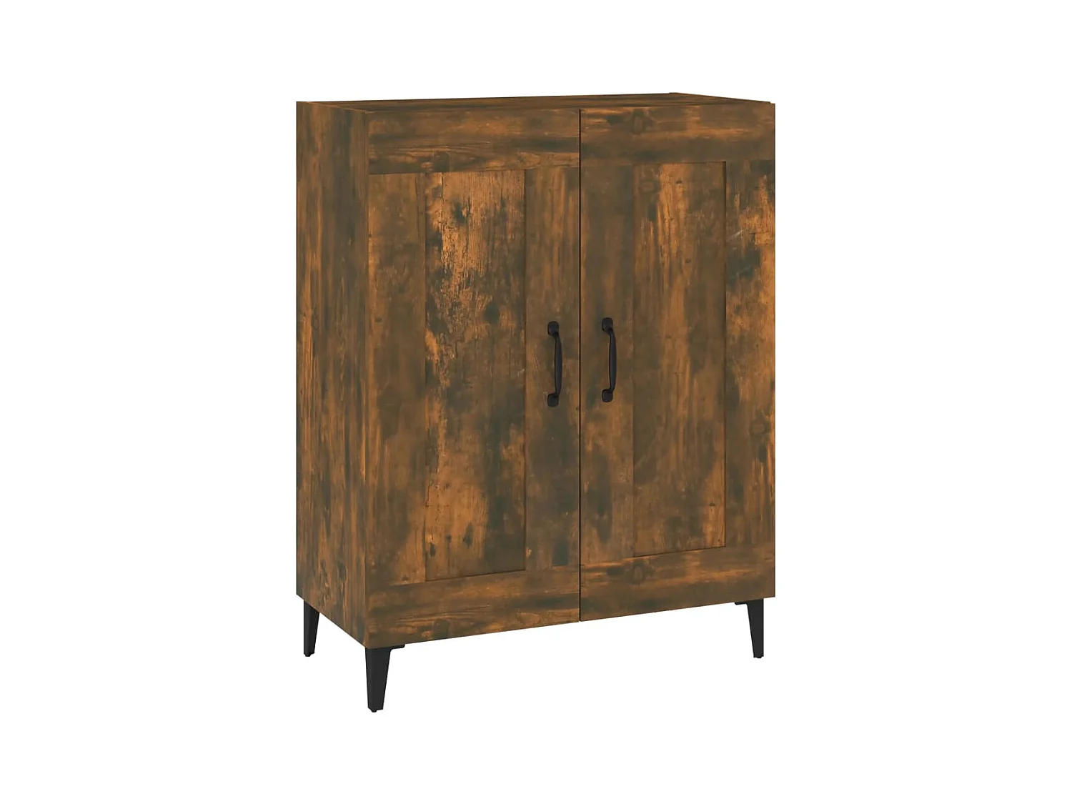 Buffet chêne fumé 69,5x34x90 cm bois d'ingénierie