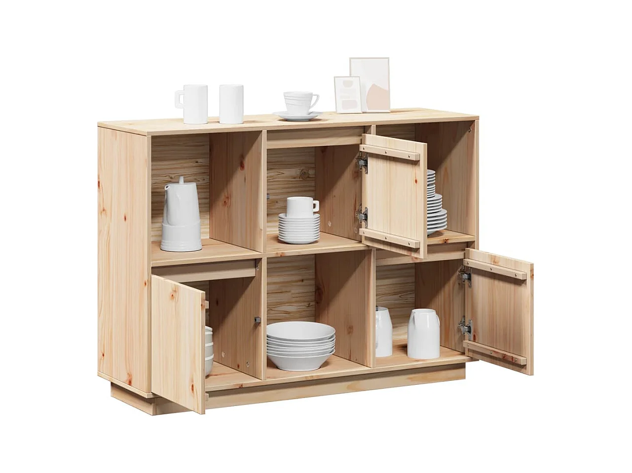 Buffet 110,5x35x80 cm Bois massif de pin