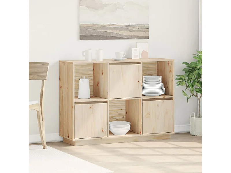 Credenza 110,5x35x80 cm Legno massello di pino