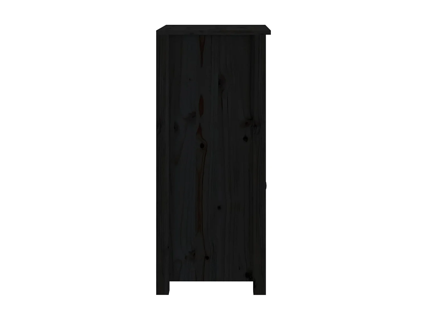 Buffets 2 pcs Noir 40x35x80 cm Bois massif de pin
