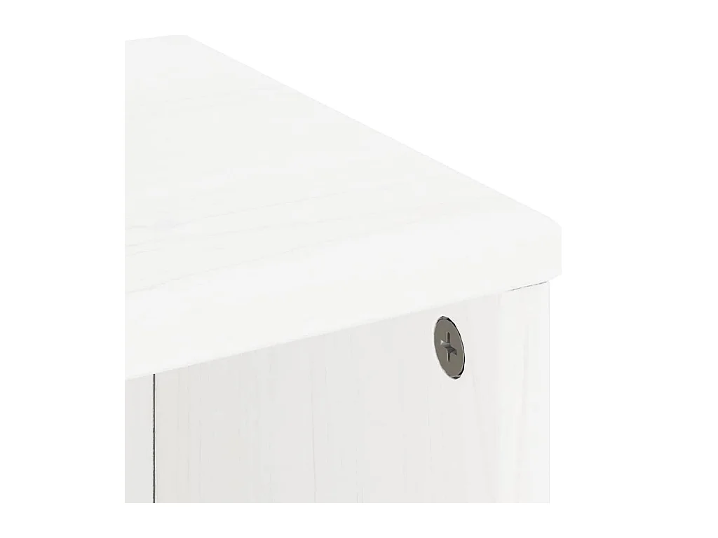 Armoires latérales 5 pcs ODDA blanc 40x24x79 cm bois massif pin