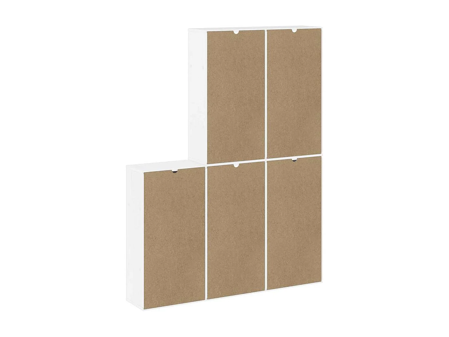 Mobiletto laterale 5 pezzi ODDA bianco 40x24x79 cm in legno massello di pino