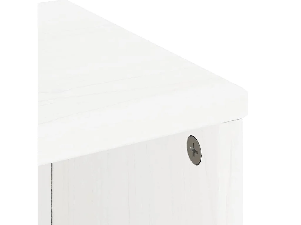 Mobiletto laterale 5 pezzi ODDA bianco 40x24x79 cm in legno massello di pino