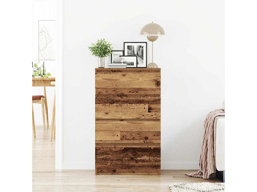 Buffet vieux bois 60x35x98,5 cm bois d'ingénierie