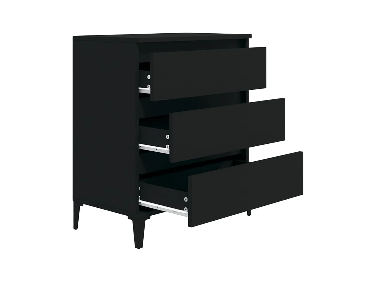 Buffet Noir 60x35x70 cm Bois d'ingénierie