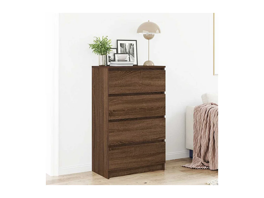 Buffet Chêne marron 60x35x98,5 cm Bois d'ingénierie