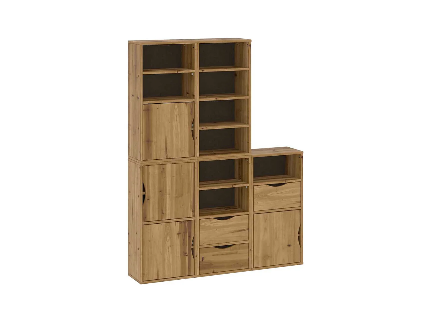 Armoires latérales 5 pcs ODDA 40x24x79 cm bois massif pin