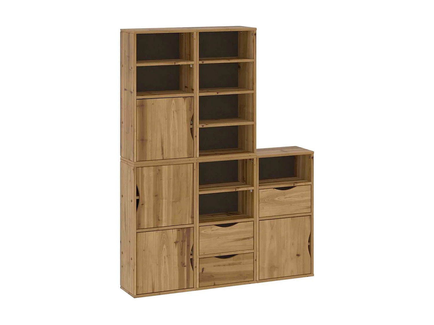 Armoires latérales 5 pcs ODDA 40x24x79 cm bois massif pin