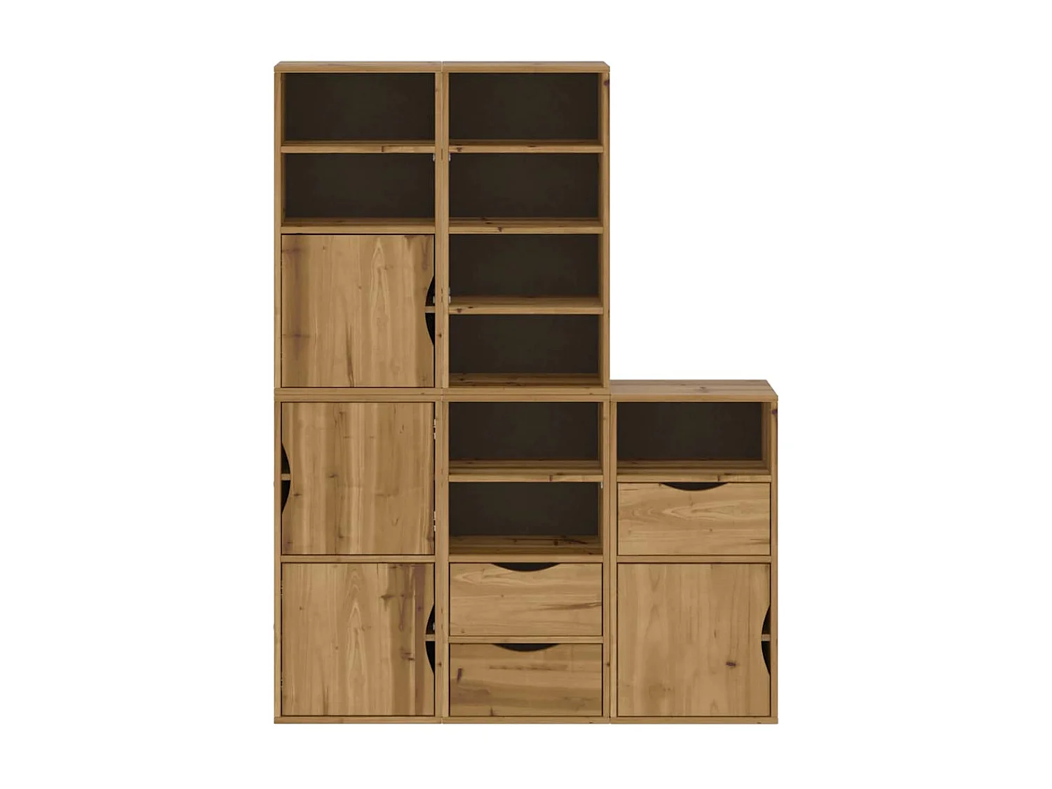 Armoires latérales 5 pcs ODDA 40x24x79 cm bois massif pin