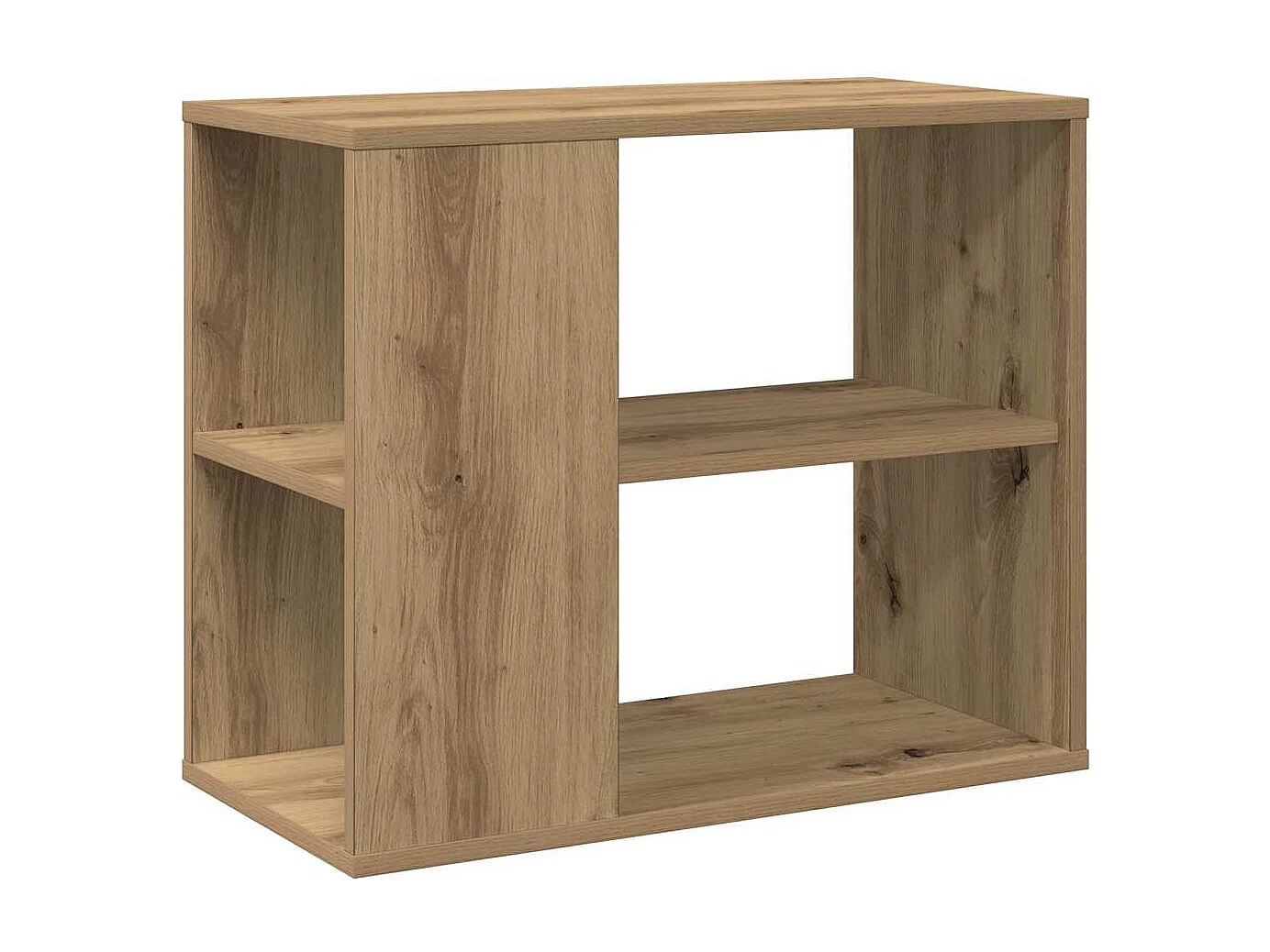 Mobiletto laterale in rovere artigianale 60x30x50 cm in legno ingegnerizzato