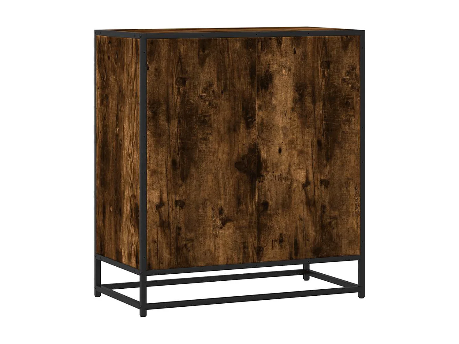 Sideboard aus geräucherter Eiche, 68 x 35 x 76 cm, Holzwerkstoff und Metall