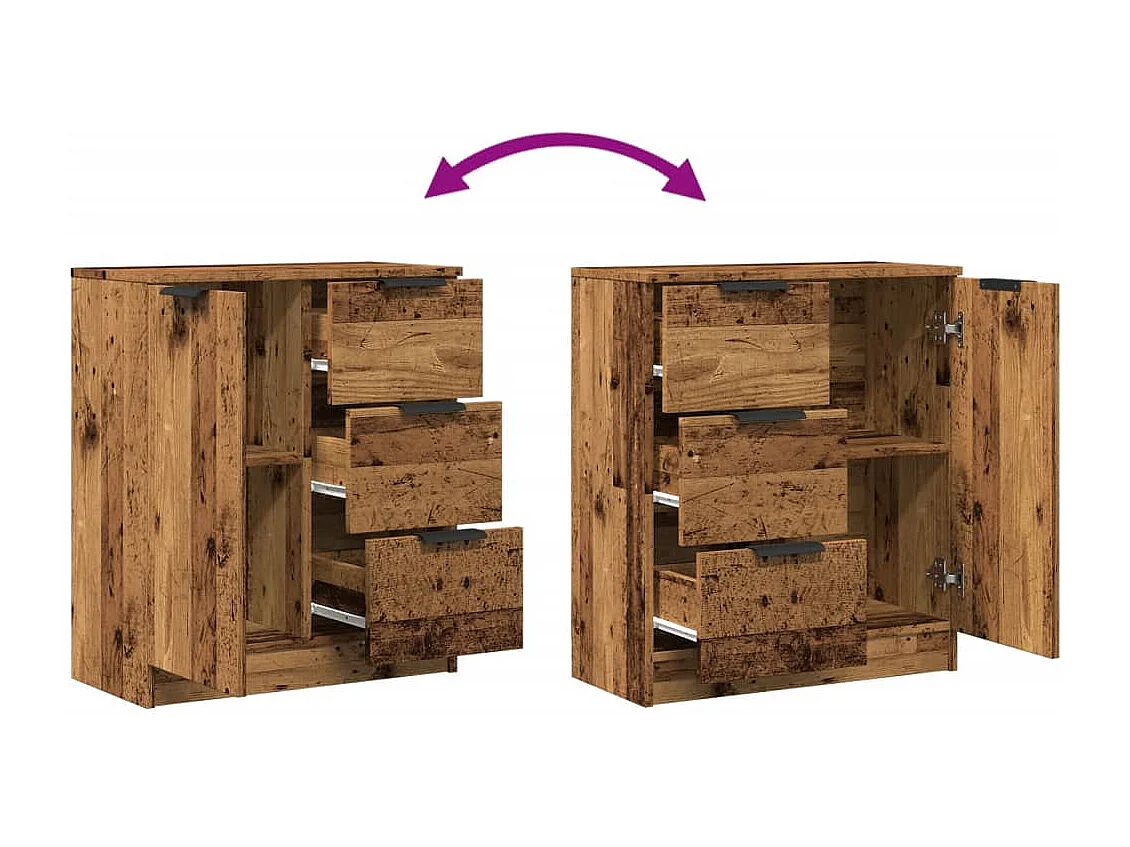 Credenza in legno antico 60x30x70 cm in legno ingegnerizzato