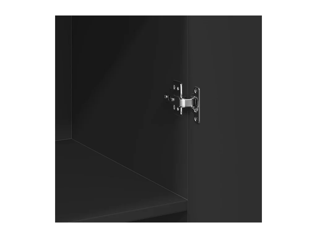 Buffet haut noir 70x42,5x185 cm bois d'ingénierie