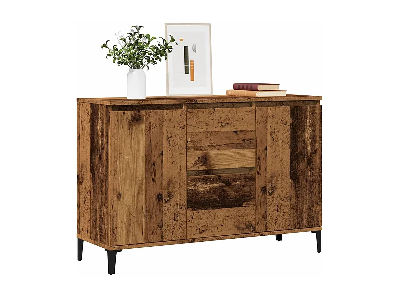 Oud houten dressoir 102x35x70 cm bewerkt hout