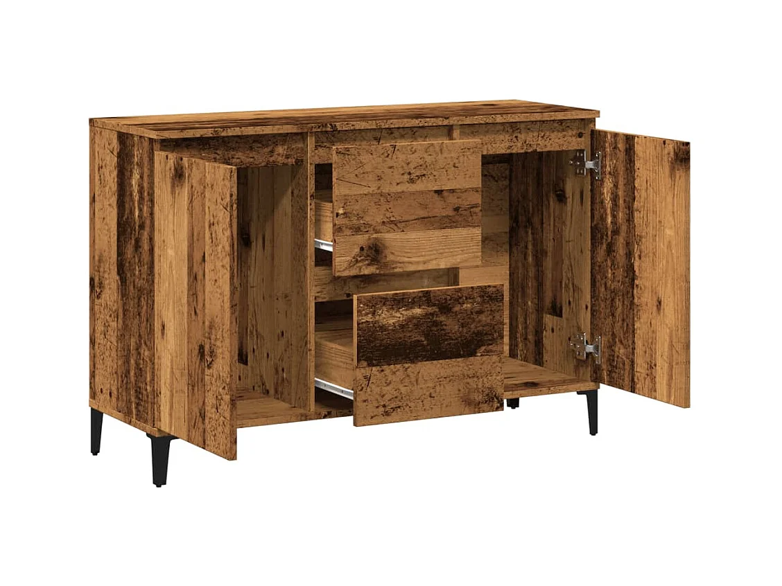 Buffet vieux bois 102x35x70 cm bois d'ingénierie