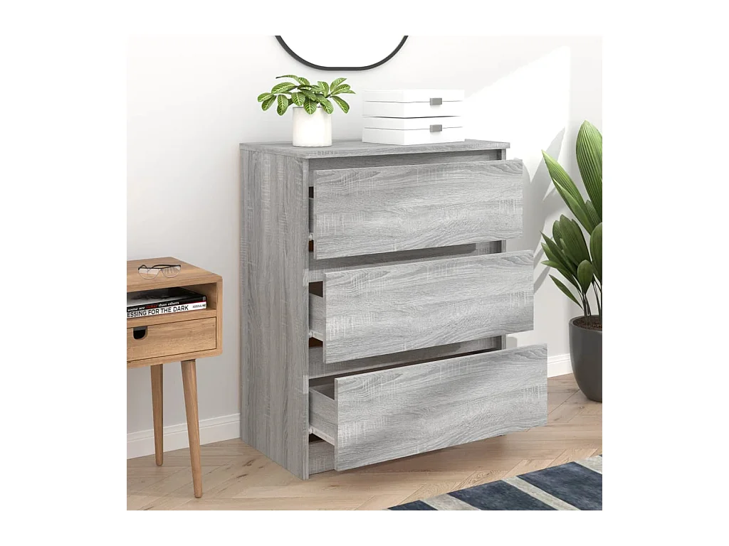 Buffet Sonoma gris 60x35x76 cm Bois d'ingénierie